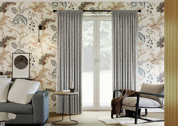 Crushed Velvet, Silver Grey - Made to Measure Curtains - Image 3